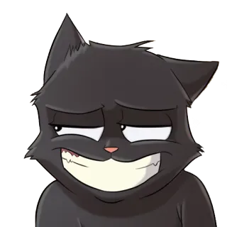 😏 abc37f96 Katze, Cartoon, Sticker, Tier, arrogant, Ausdruck telegram sticker