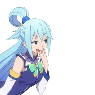 😏 2c102fee Aqua Konosuba อนิเมะ, Konosuba, Aqua, Waifu, Isekai, ตัวละคร, แฟนอาร์ต telegram sticker