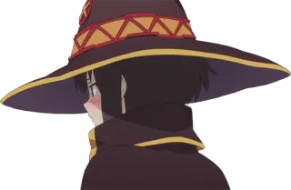 😳 5b4eeb1c Megumin Konosuba อนิเมะ, ผู้หญิง, นักเวทย์, คาวาอิ, เวทมนตร์ telegram sticker
