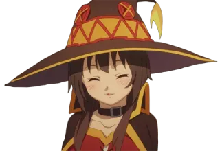 😊 7d4902b7 Megumin Konosuba อนิเมะ, เมกุมิน, Konosuba, นักเวทย์, เด็กผู้หญิง telegram sticker