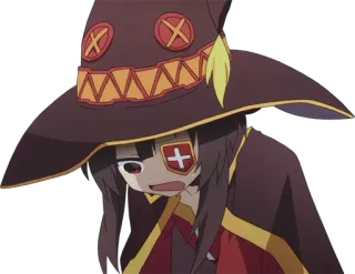 😞 86301a43 Megumin Konosuba อนิเมะ, พ่อมด, เวทมนตร์, เมกุมิน, Konosuba, มังงะ, ตัวละคร, ผู้หญิง telegram sticker