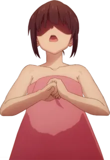 😠 c275347c อนิเมะ, ผ้าขนหนู, ผู้หญิง, การ์ตูน, อาบน้ำ telegram sticker