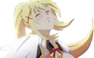 😳 e1678cab Darkness Konosuba อนิเมะ, ผมบลอนด์, แฟนตาซี, Konosuba, Darkness telegram sticker