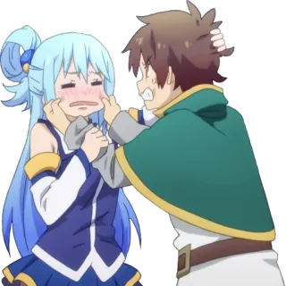 😠 eb427669 Aqua อนิเมะ, น่ารัก, ตลก, ตัวละคร, Konosuba telegram sticker