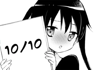 👍 321e8e25 10/10 Anime, Voto, Perfetto, Punteggio massimo, 10/10 telegram sticker