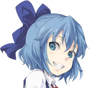 😈 4b0d3198 Anime, Cartone animato, Personaggio, Sorriso, Pazzo, Spaventoso, Yandere telegram sticker