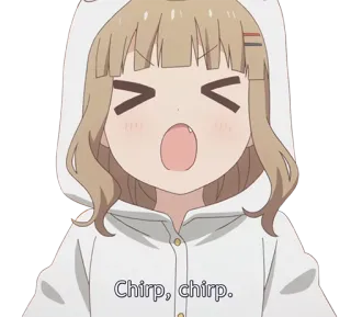 🐦 bc7930eb Chirp, chirp. anime, carino, cinguettio, ragazza, cartone animato telegram sticker