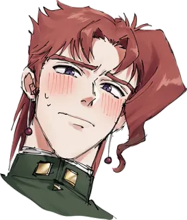😥 001bcd80 Kakyoin Noriaki JoJo's Bizarre Adventure 动漫, 漫画, 花京院, JoJo的奇妙冒险, 艺术 telegram sticker
