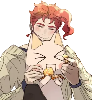 😊 718b415f 人物, 橙色, 可爱, 动漫, 卡通, 面具 telegram sticker