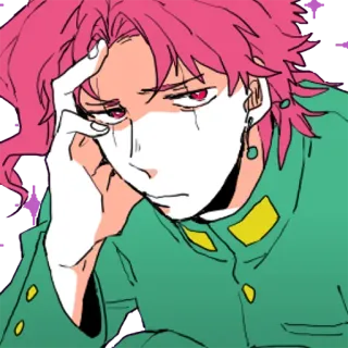 😒 a108a192 Noriaki Kakyoin JoJo's Bizarre Adventure 动漫, 漫画, 角色, JOJO的奇妙冒险, 花京院 telegram sticker