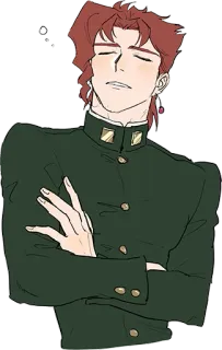 😴 a3204a02 Noriaki Kakyoin JoJo's Bizarre Adventure 动漫, 漫画, 角色, JOJO的奇妙冒险 telegram sticker