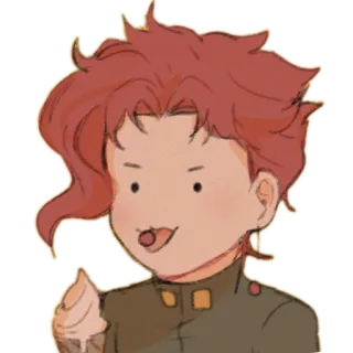 👄 d3cc8dd7 Kakyoin Noriaki JoJo's Bizarre Adventure 动漫, JOJO, 花京院, 冰淇淋, 漫画 telegram sticker
