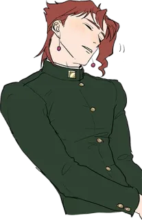 😴 f0fff05a Noriaki Kakyoin JoJo's Bizarre Adventure 动漫, JOJO, 花京院, 角色, 同人 telegram sticker