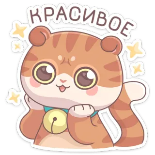 ☺️ 1484429d КРАСИВОЕ แมว, น่ารัก, คาวาอิ, สัตว์, สติกเกอร์, รัสเซีย, สวย telegram sticker
