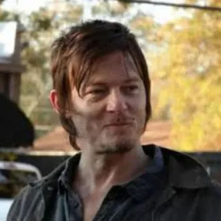 ☺️ 7fbc8642 Daryl Dixon The Walking Dead tv 프로그램, 워킹 데드, 데릴 딕슨, 아포칼립스, 캐릭터 초상화 telegram sticker