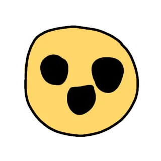 😃 8f850ec8 Emoji, Naklejka, Twarz, Zszokowany, Zaskoczony, Kreskówka telegram sticker