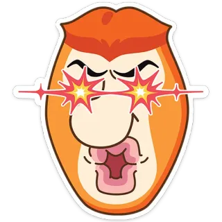 😡 9eea0ef6 Emoji, Nasenaffe, Laseraugen, Lustig, Tier, Meme telegram sticker