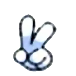 ✌ 25f91593 和平标志, 手势, 卡通, 符号, 手指 telegram sticker
