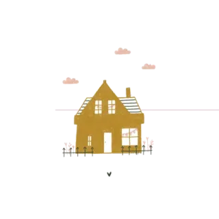 🏡 e2e1a257 дом, дом, жилье, архитектура, здание, забор telegram sticker