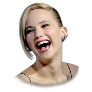 😅 05295fea Jennifer Lawrence Jennifer Lawrence, aktorka, celebrytka, osoba, uśmiechnięta, kobieta telegram sticker