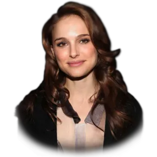 ☺️ 3bab7efa Natalie Portman aktorka, kobieta, celebrytka, portret, osoba, twarz, brązowe włosy telegram sticker