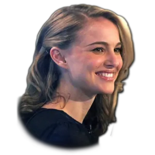😄 c0b87fe4 Natalie Portman celebrytka, aktorka, portret, kobieta, uśmiech telegram sticker