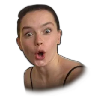 😧 dbbe27d0 twarz, kobieta, wyraz, zaskoczony telegram sticker