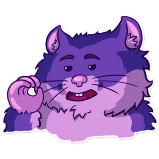 😬 f7b07a0c แฮมสเตอร์, สัตว์, การ์ตูน, ตลก, สีม่วง telegram sticker