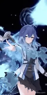 ✨ 57b238a4 アニメ, アニメーション, 青, 女の子, デジタルアート telegram sticker