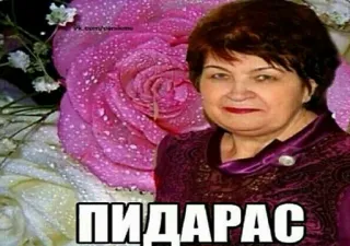 🖕 a14348fe ПИДАРАС 侮辱, ロシア語, 攻撃的 telegram sticker