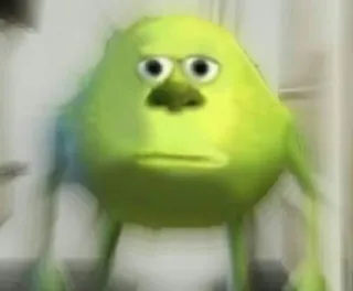 😐 aed6058b Mike Wazowski Monsters, Inc. マイク・ワゾウスキ, モンスターズ・インク, アニメ, ディズニー, ピクサー, ミーム telegram sticker