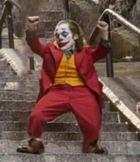 🕺 f2b42191 Joker ピエロ, ジョーカー, ダンス, 面白い, ミーム telegram sticker