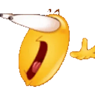 🤯 3124ea2c 表情符号, 中指, 黄色, 表情 telegram sticker