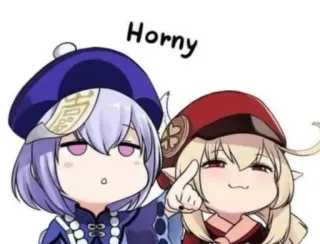 🏖 4501874c Horny Meme, Anime, Qiqi, Klee, Cartone animato telegram sticker