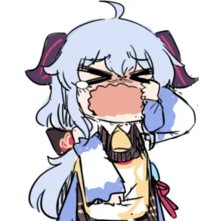 🏖 7cddc02e Ganyu Genshin Impact Ganyu, Genshin Impact, anime, pianto, triste, carino telegram sticker