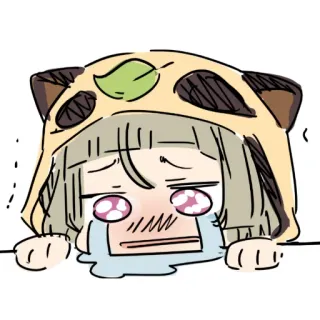 🏖 de75944d ragazza anime, piangendo, triste, cartone animato, kawaii, carino, lacrime telegram sticker