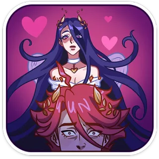 ❤ 4cae32f7 cartoon, hearts, love, characters, valentine, fantasy whatsapp sticker