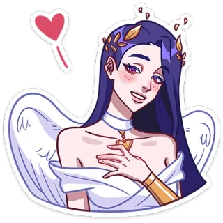 😍 98e9dede angel, heart, wings, goddess, love, fantasy whatsapp sticker