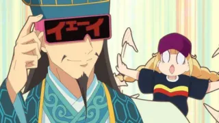 😎 40728965 イエーイ anime, character, man, woman, sunglasses whatsapp sticker