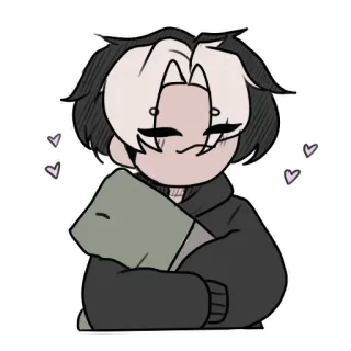 🫂 09e3b253 personage, cartoon, illustratie, kawaii, schattig, anime telegram sticker