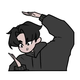 😡 7b925eba Personage, Cartoon, Jongen, Illustratie, Emoticon telegram sticker