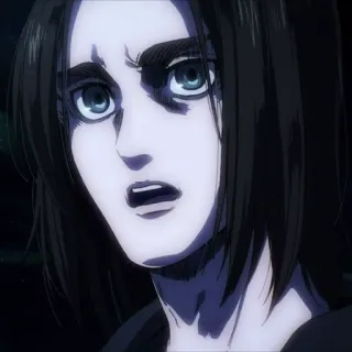 🍥 c22b70b8 Eren Yeager Attack on Titan Anime, Manga, Eren, Ataque a los Titanes, AOT, Personaje, triste, serio whatsapp sticker