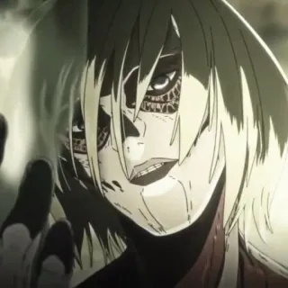 🍥 cc9fa14d Attack on Titan ataque a los titanes, anime, monstruo, titán whatsapp sticker