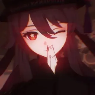 🌟 631b7292 Hu Tao Genshin Impact Anime, Gra, Hu Tao, Genshin, Postać whatsapp sticker