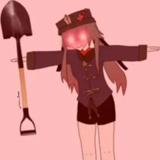 🖤 63647d34 Hu Tao Genshin Impact Anime, Łopata, Gra, Pyro, Postać whatsapp sticker