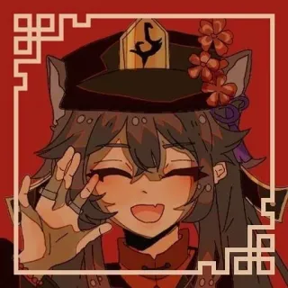 🌟 d051b2a9 Hu Tao Genshin Impact Anime, Gra, Hutao, Genshin Impact, Waifu whatsapp sticker