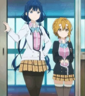 🖇 3ac5fcde Anime, Dziewczyny, Mundurki szkolne, Animacja, Postacie, Kreskówka telegram sticker