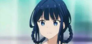 🖇 d47ab3b1 anime, dziewczyna, kreskówka, postać, niebieskie włosy telegram sticker