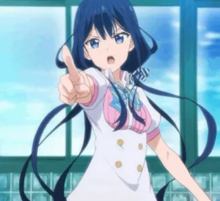 🖇 f0f84921 Anime, Dziewczyna, Wskazywanie, Kreskówka, Słodki telegram sticker