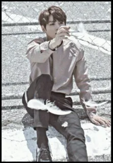 ☠ dbd855e3 Jungkook Jungkook, BTS, K-pop, music, portrait, idol telegram sticker